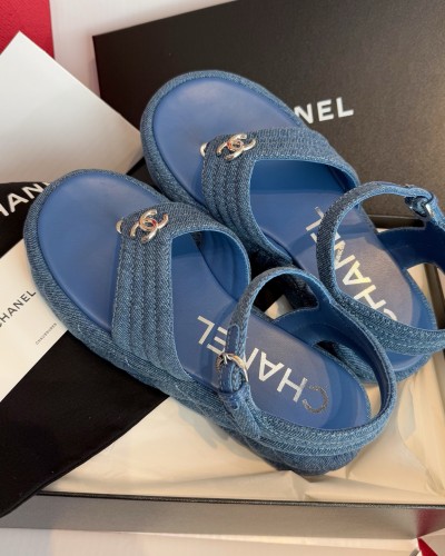 CHANEL 데님 샌들