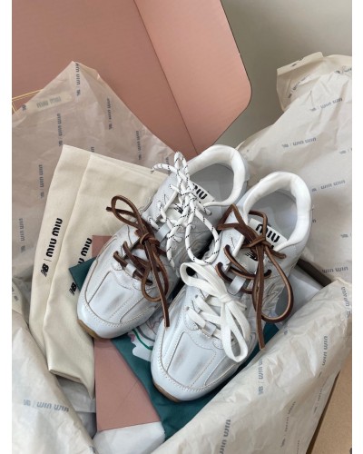 MIU X NB  레더 스니커즈