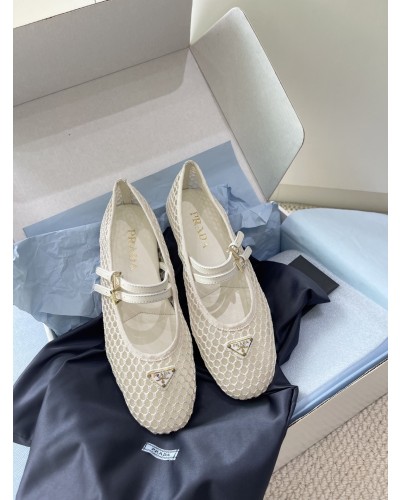 PRADA 더블스트랩 메쉬 플랫슈즈(+3color)