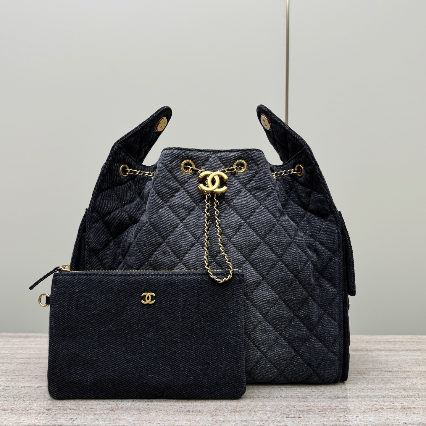 CH 25s 블랙 데님 호보백 2size