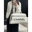 Ch 빈티지 볼링 보스턴 여행 가방 화이트/블랙