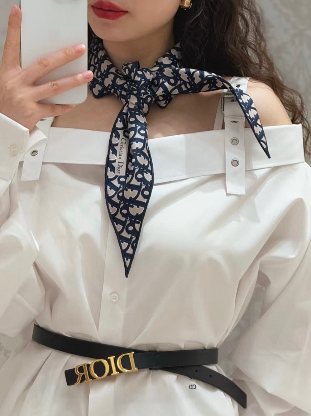 DIOR 디올 오블리크 스카프