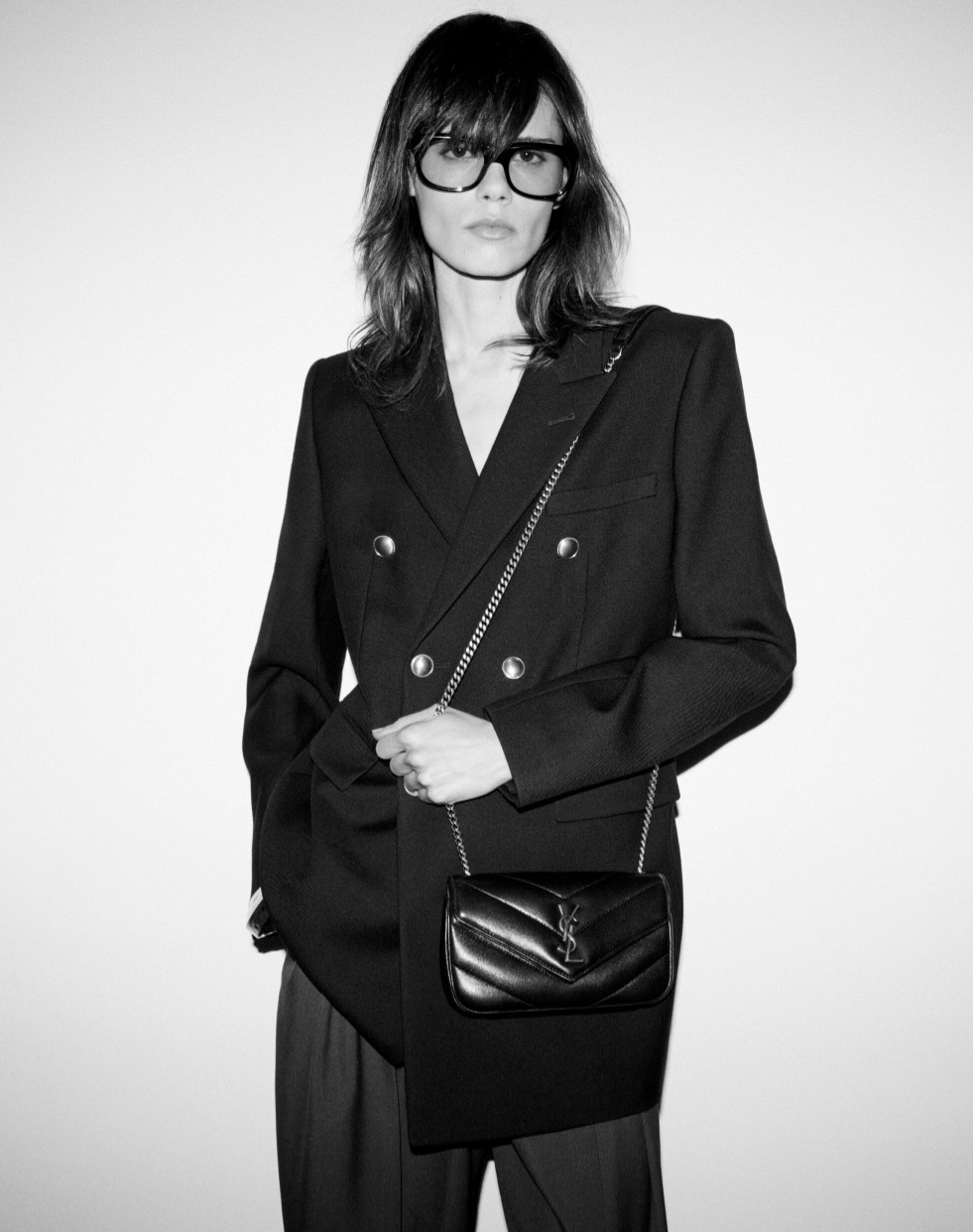 [SAINT LAURENT-생로랑] 램스킨 소재 LOULOU 토이