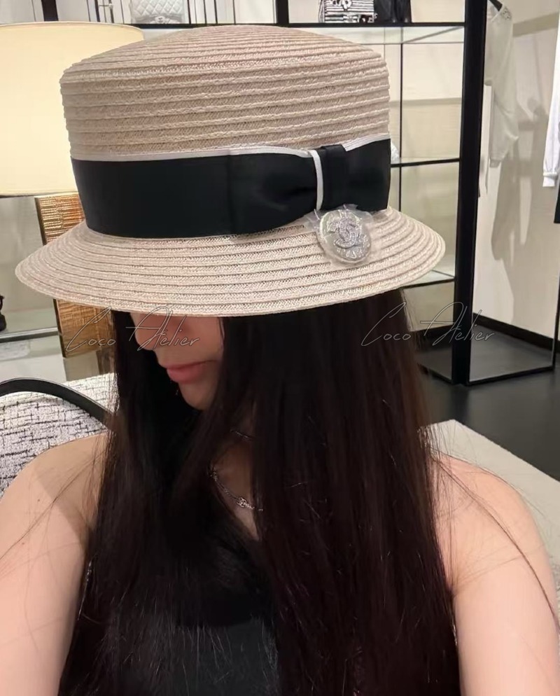 CHANEL 샤넬 cc 파나마햇 모자