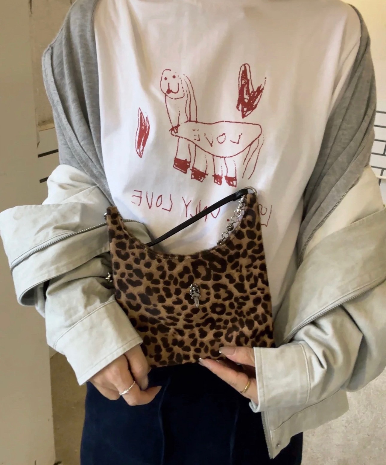 Chrome Hearts 크롬하츠 레오파드 숄더백