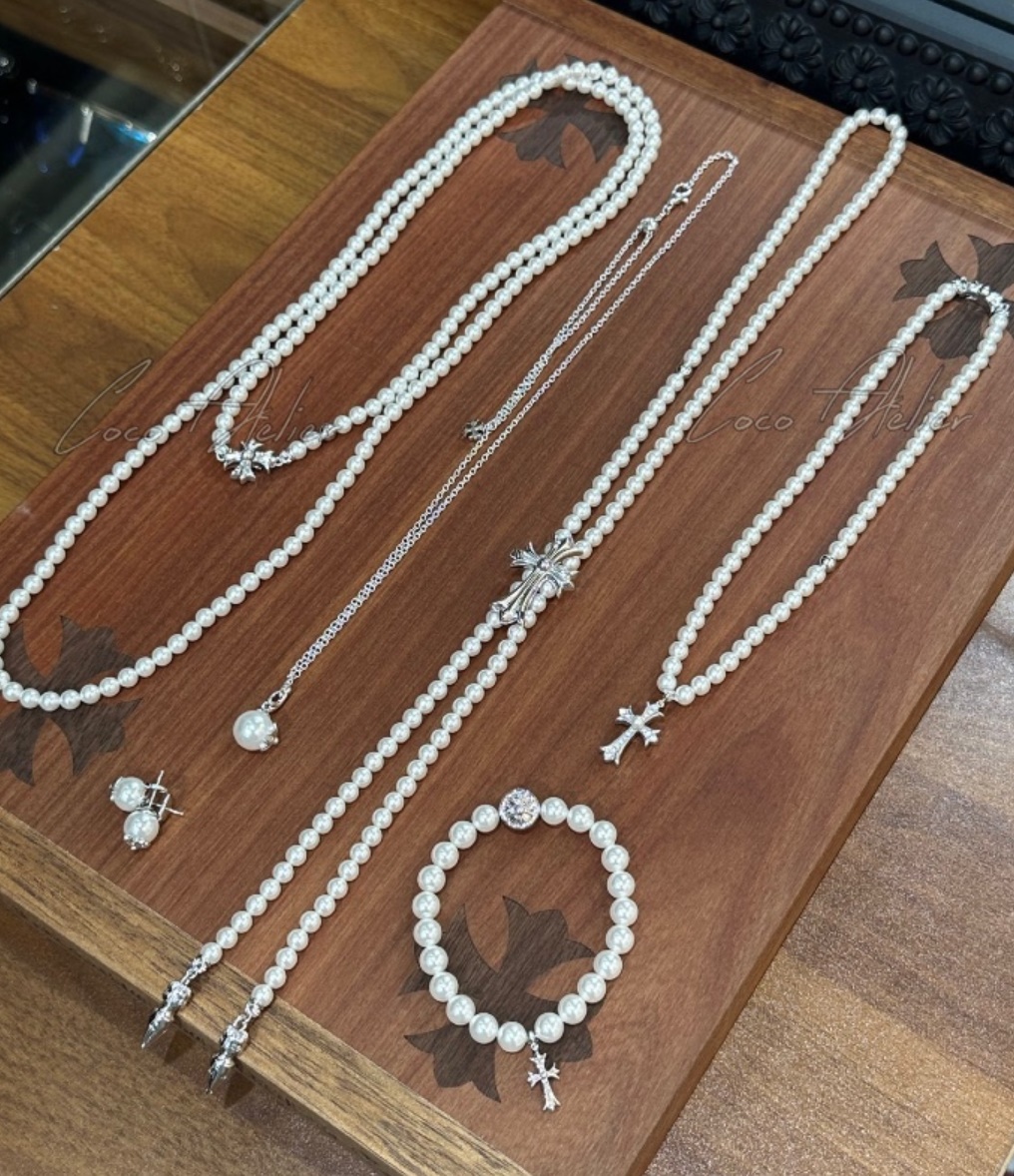 Chrome x Mikimoto 크롬하츠 진주 목걸이,귀걸이,팔찌