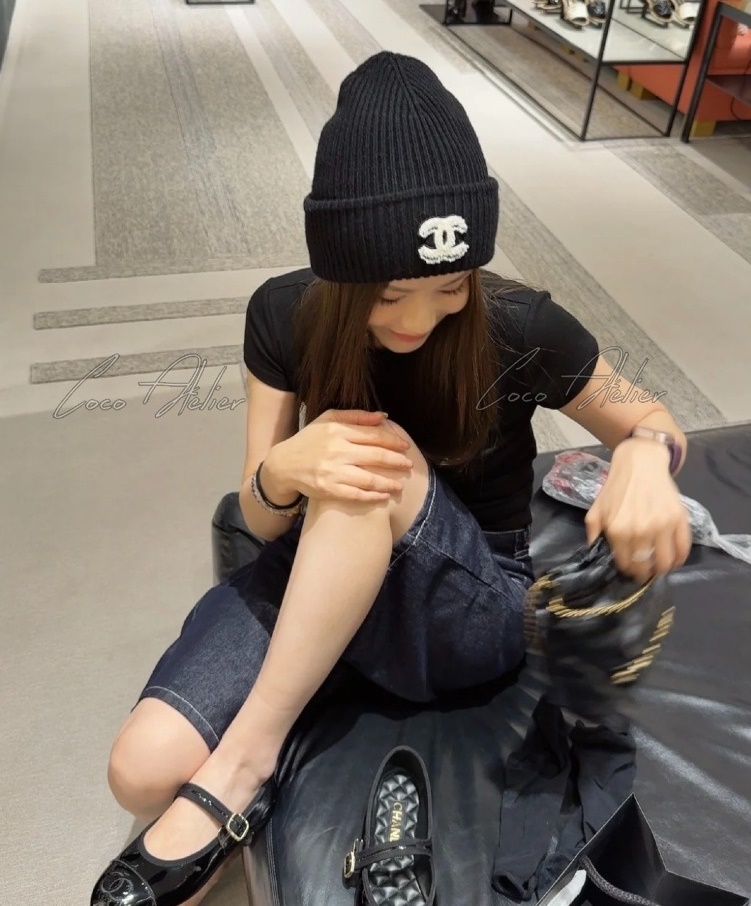 CHANEL 샤넬 CC 캐시미어 비니