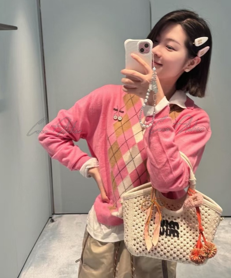 Miumiu 미우미우 아가일 PK 니트