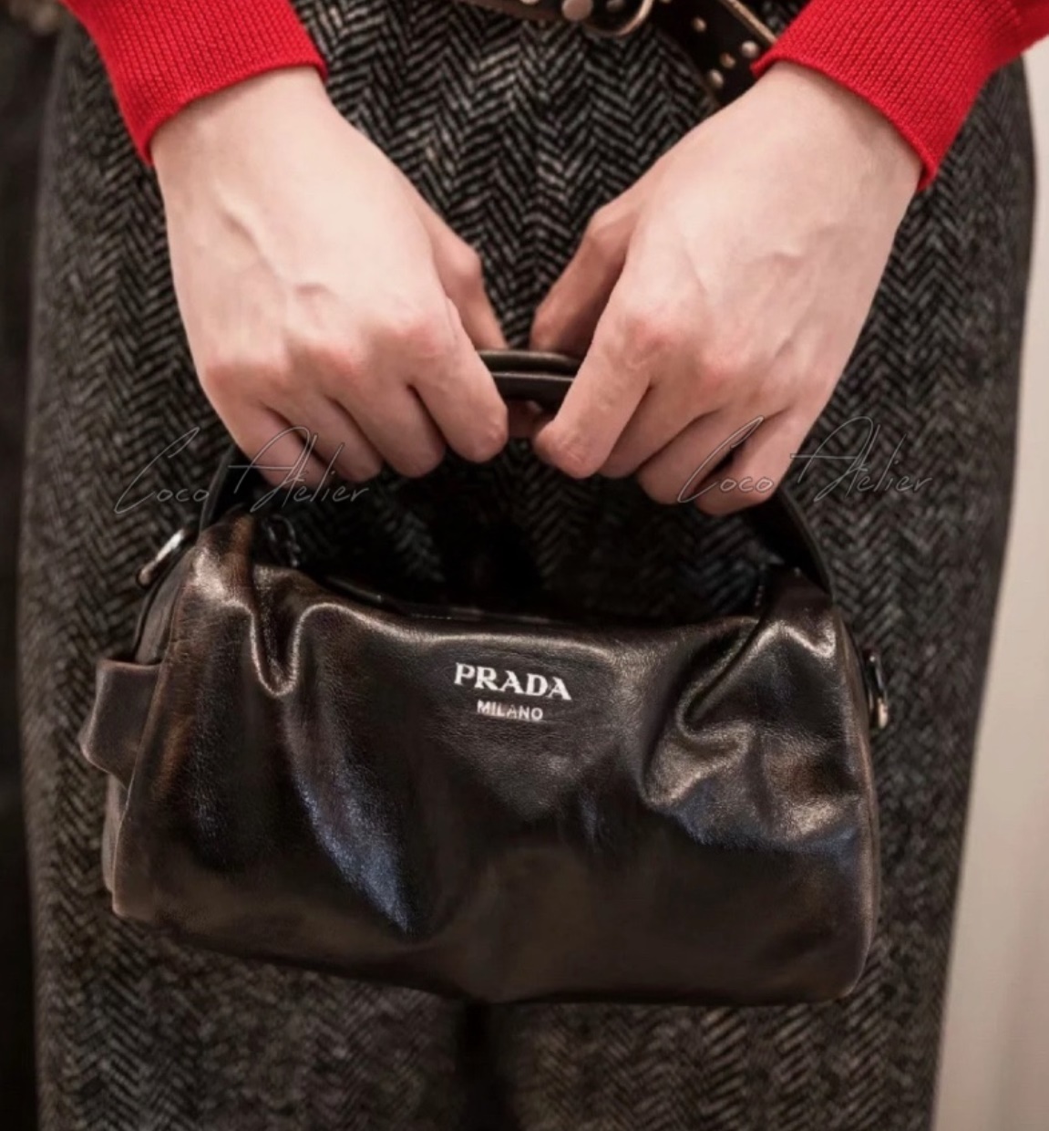 PRADA 프라다 나파 빈티지 숄더크로스백