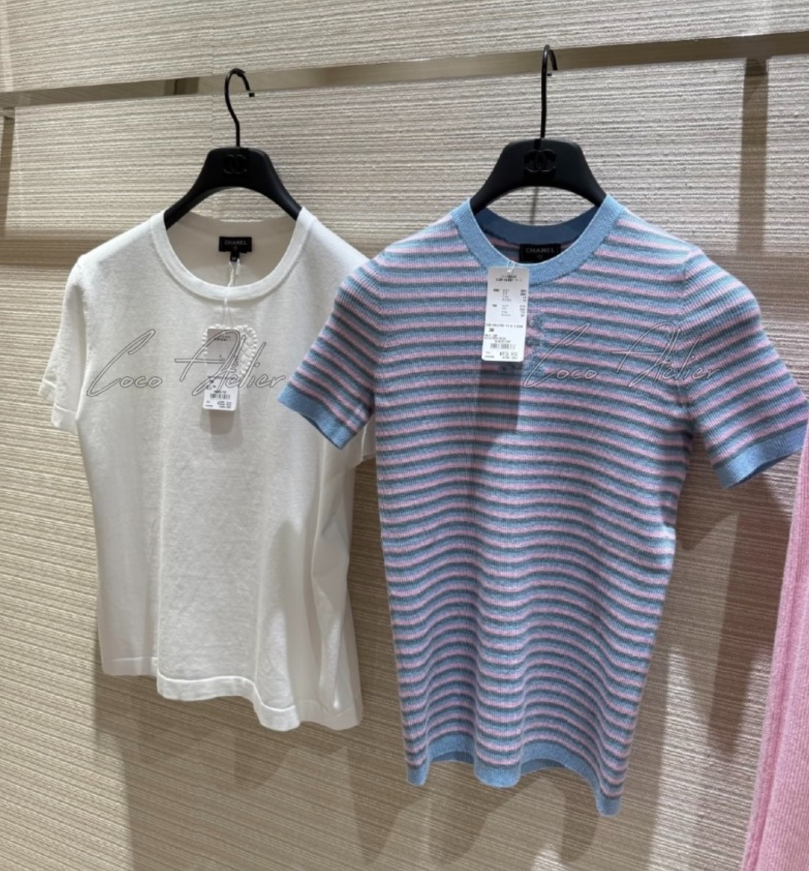 CHANEL 샤넬 반팔 니트
