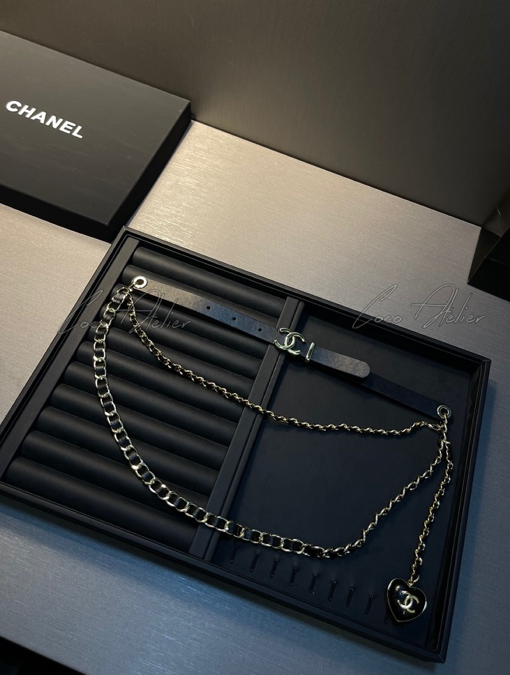 CHANEL 샤넬 cc 하트볼 벨트