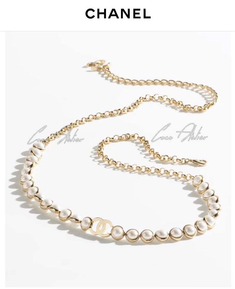 CHANEL 샤넬 진주 체인 벨트