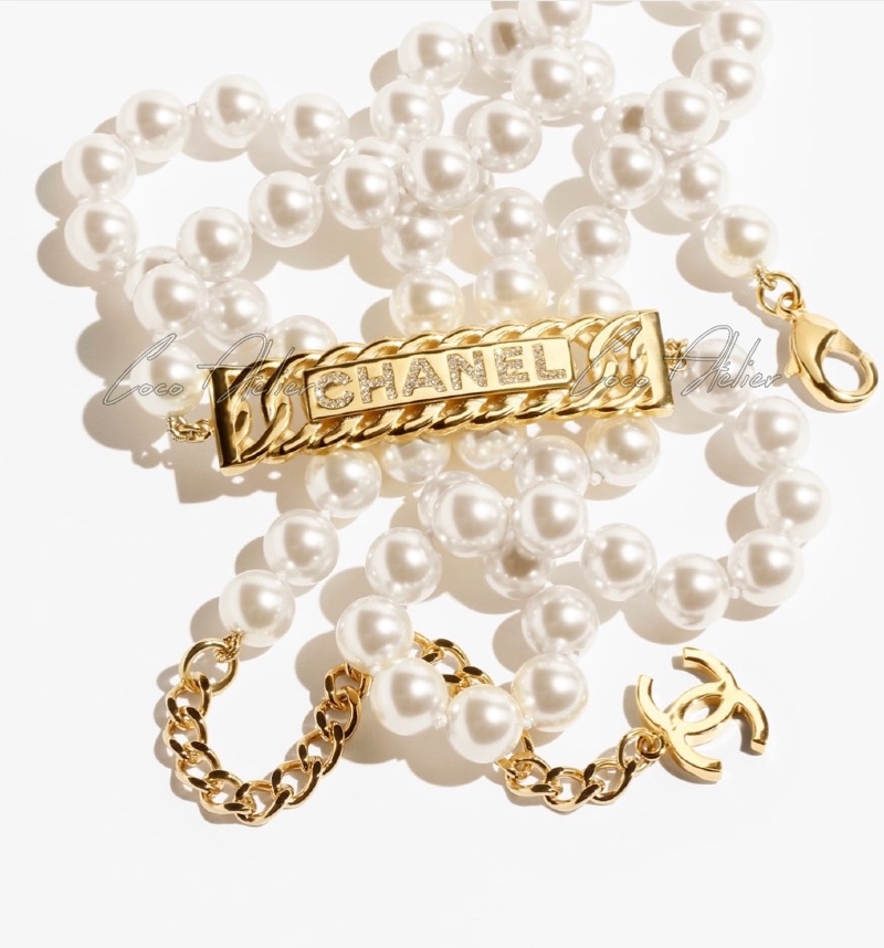 CHANEL 샤넬 진주 체인 벨트