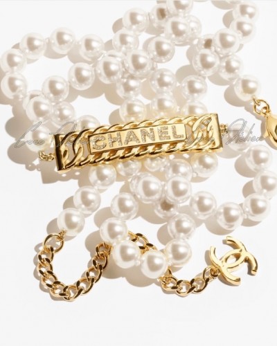 CHANEL 샤넬 진주 체인 벨트