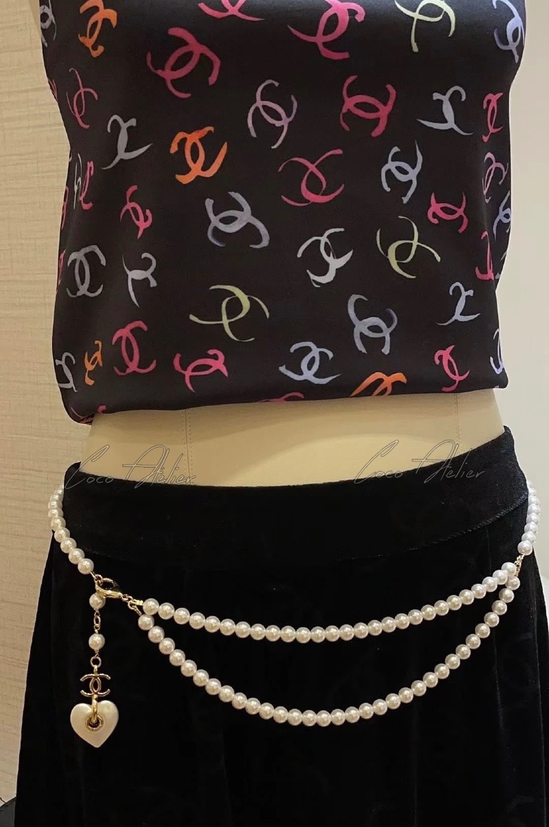 CHANEL 샤넬 진주 벨트
