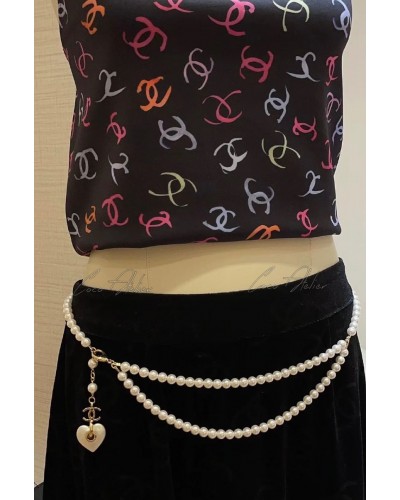 CHANEL 샤넬 진주 벨트