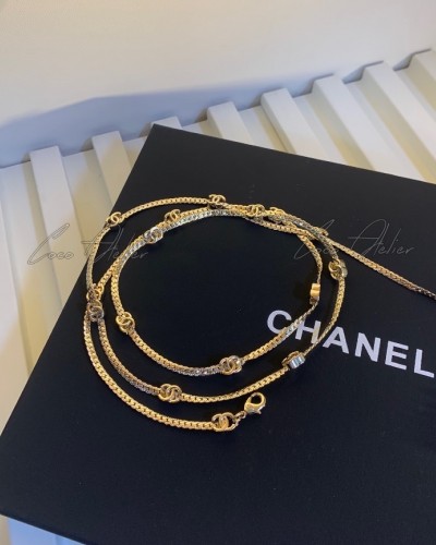 CHANEL 샤넬 cc 로고 체인 벨트