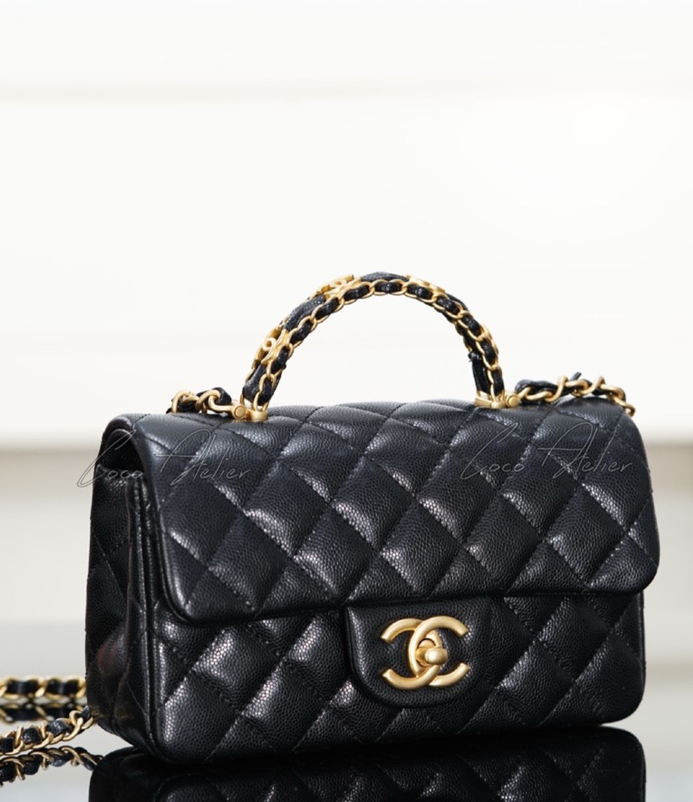CHANEL 샤넬 체인 탑 핸들 플랩백