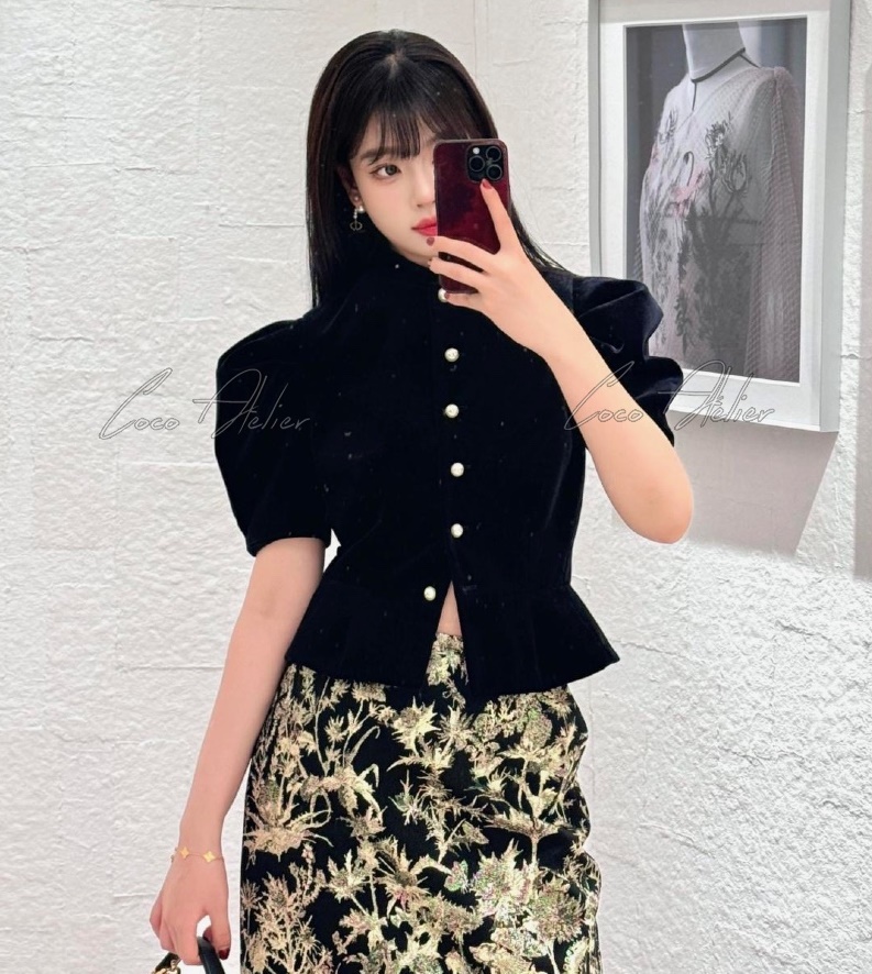 Dior 디올 벨벳 퍼프 자켓