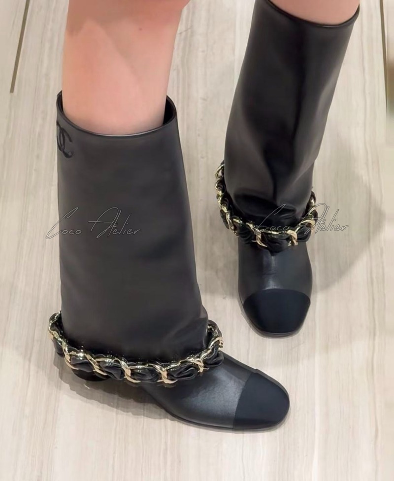 CHANEL 샤넬 체인 부츠