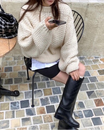 CHANEL 샤넬 cc 로고 롱 부츠