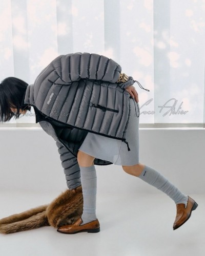 Miumiu 미우미우 로고 자수 경량 패딩