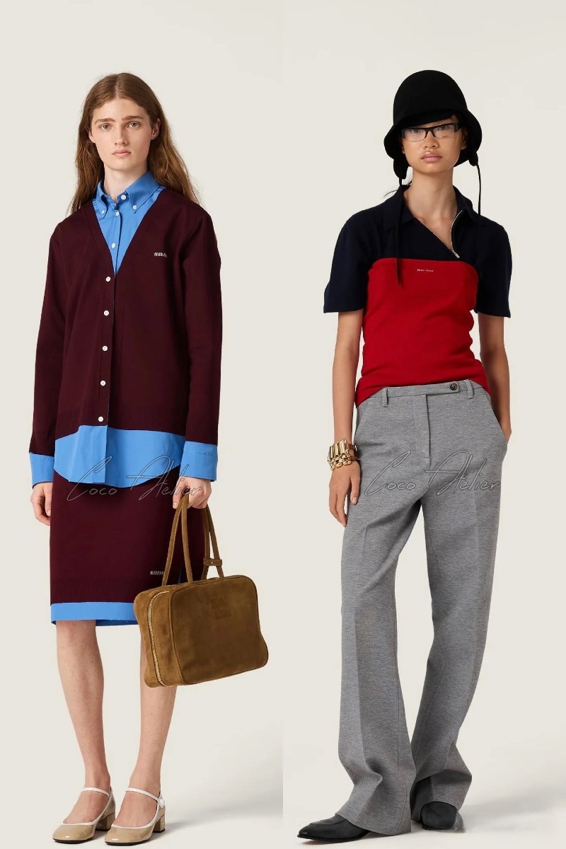 Miumiu 미우미우 배색 스커트