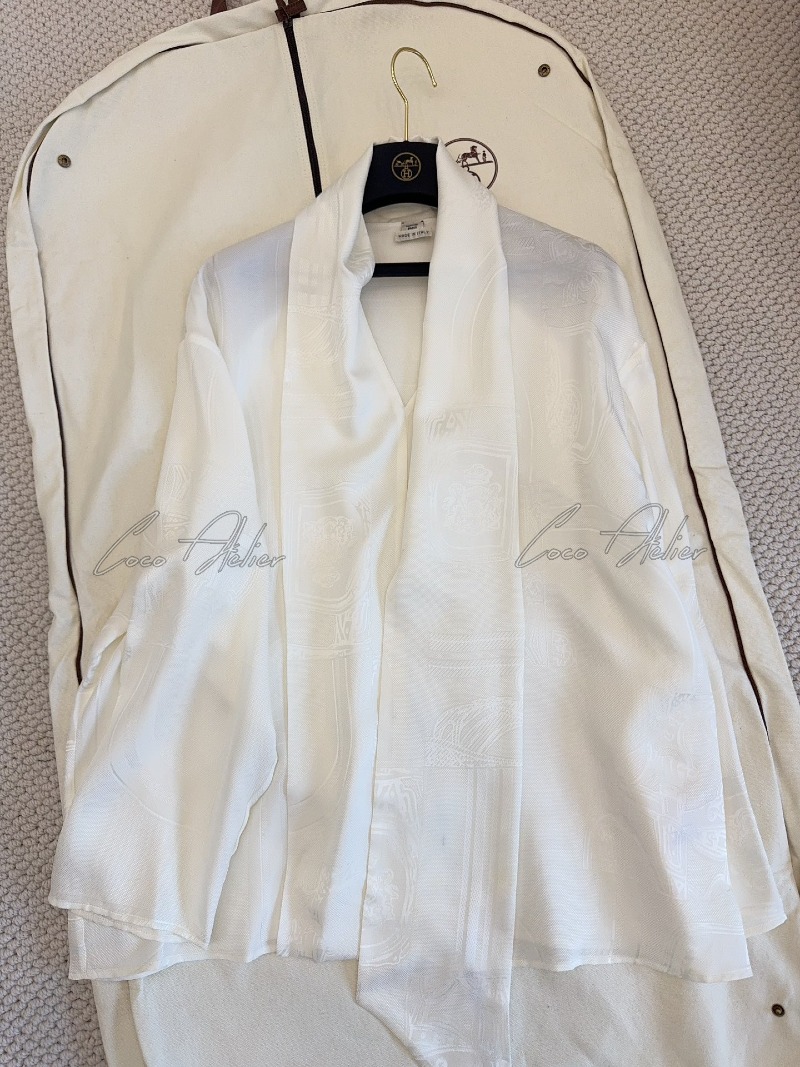 HERMES 에르메스 실크 블라우스