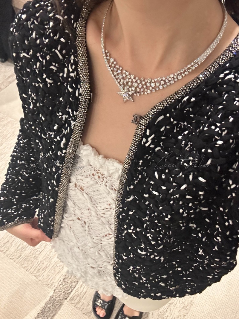 CHANEL 샤넬 cc 트위드 자켓