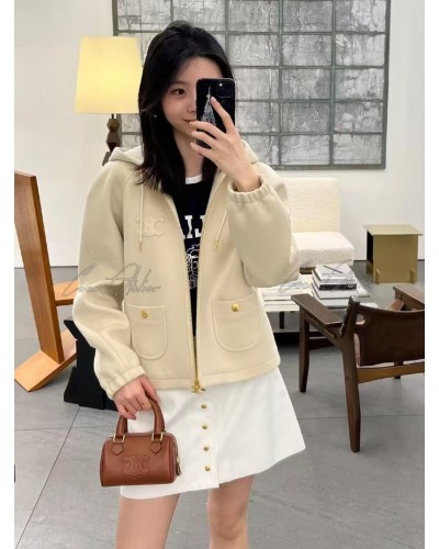 CELINE 셀린느 울 후드 집업