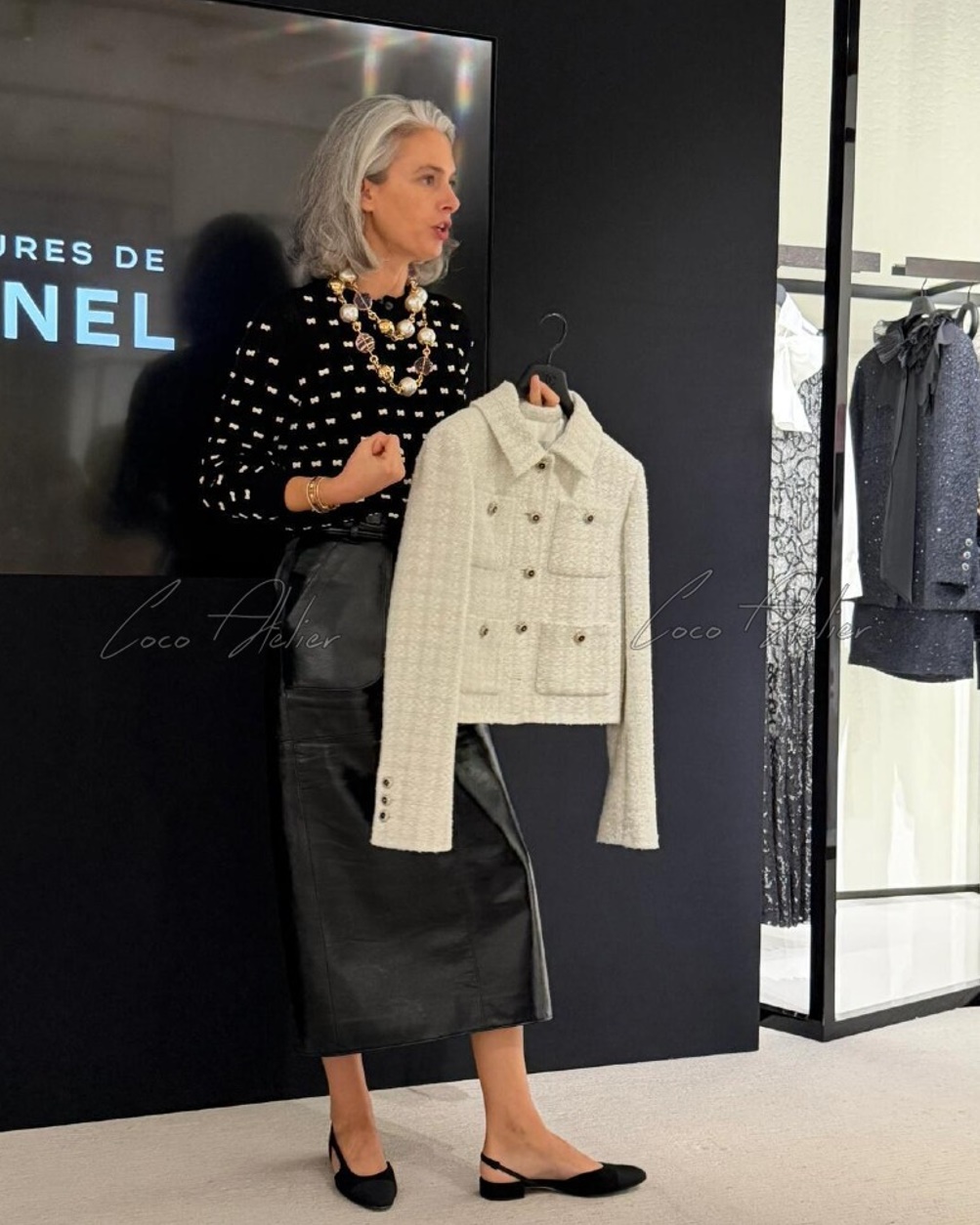 CHANEL 샤넬 리본 니트