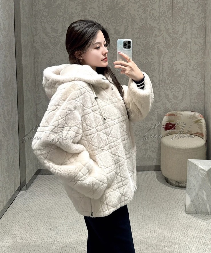 Dior 디올 까나쥬 후드퍼 무스탕 자켓