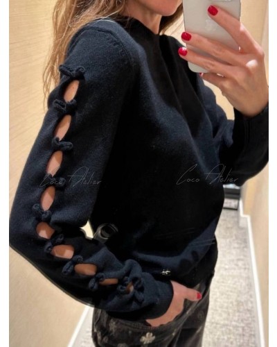 CHANEL 샤넬 리본 캐시미어 니트