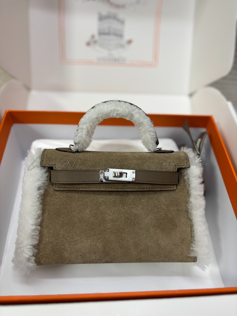 HERMES 에르메스 시어링 미니 켈리백