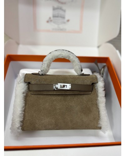 HERMES 에르메스 시어링 미니 켈리백