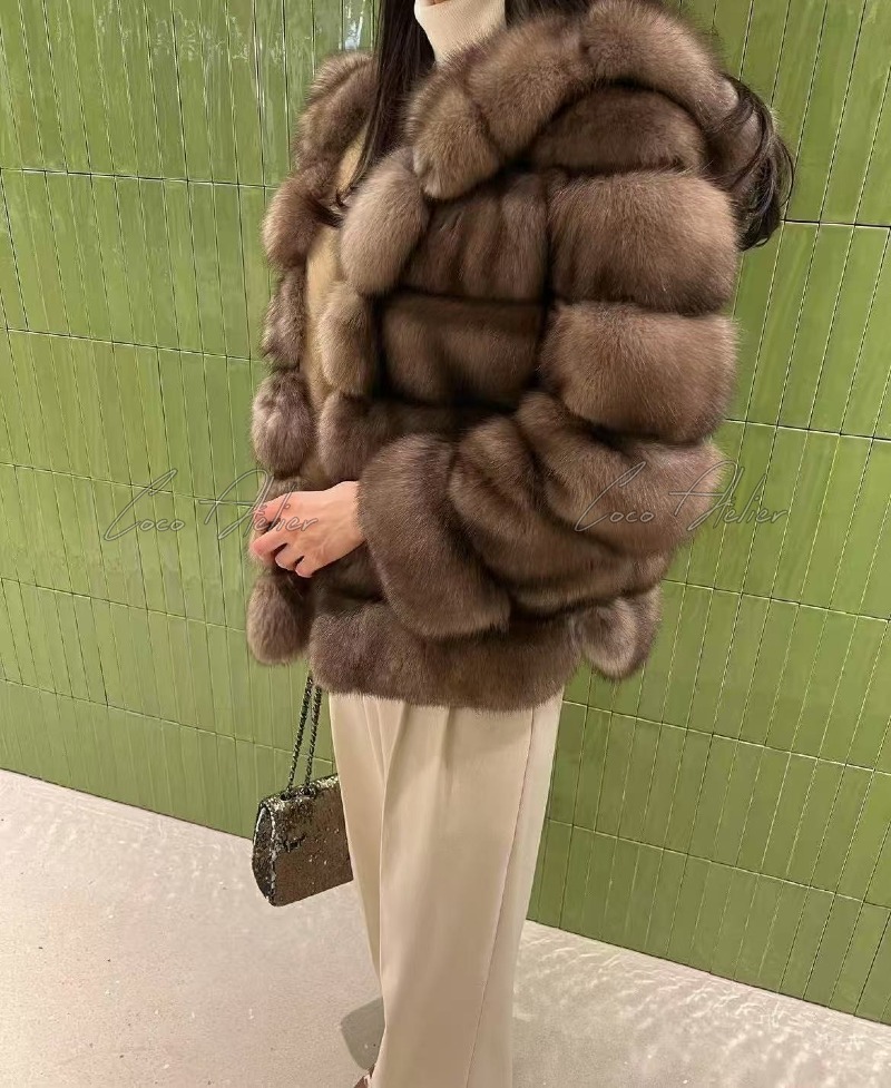 Russian Sobol Sable hoodie Jacket