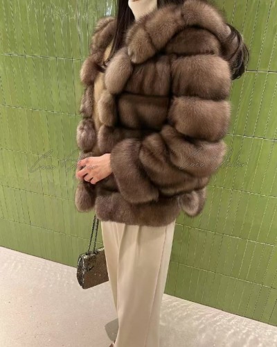 Russian Sobol Sable hoodie Jacket