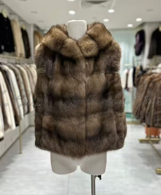 Russian Sobol Sable Hoodie Vest