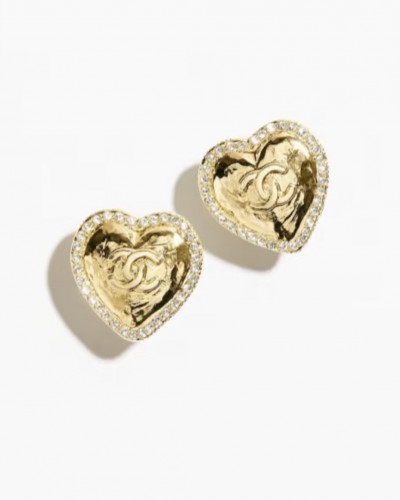 Heart gold earrings