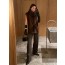Russian mink turtleneck vest
