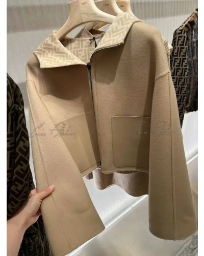 reversible hooded jacket