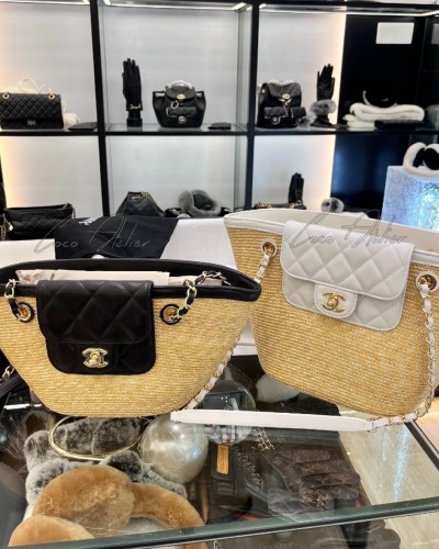 Raffia shoulder bag