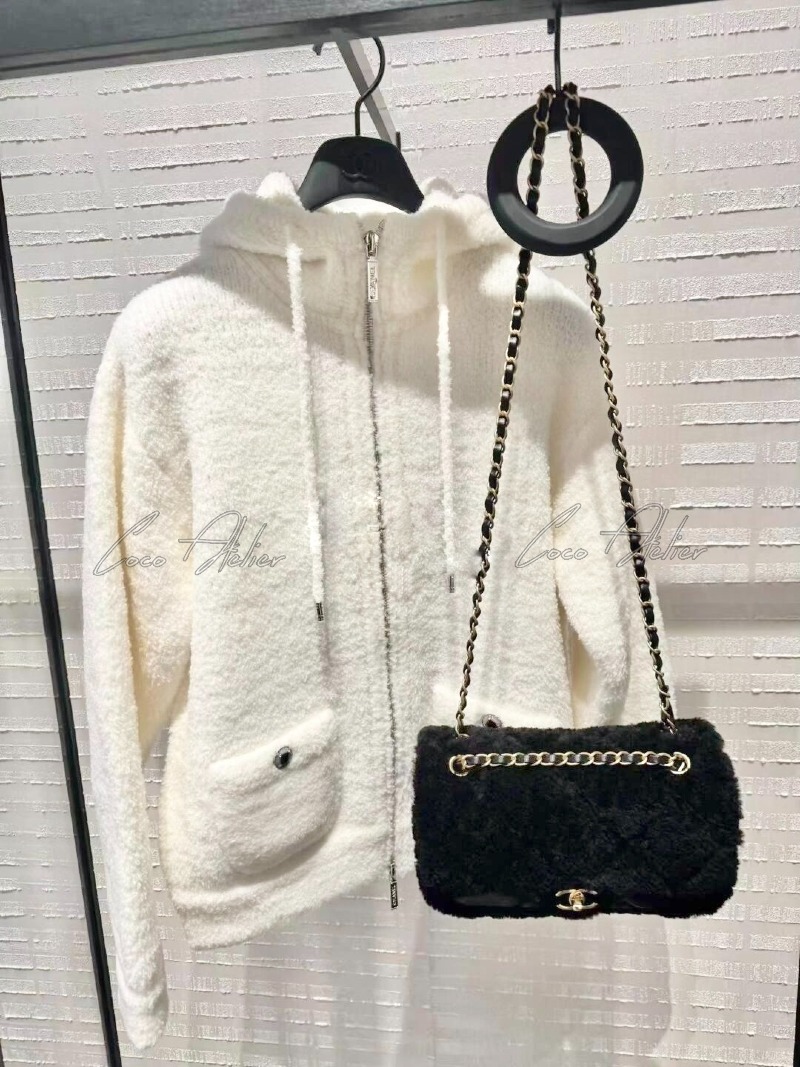 Knit Hood Zip-Up