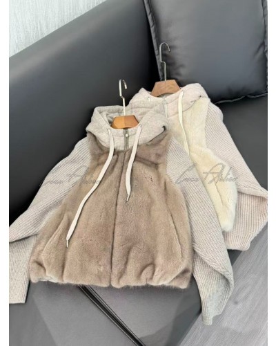LP mink zip-up