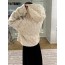  Cannage hooded zip-up