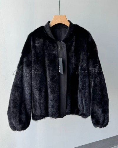 reversible mink jacket