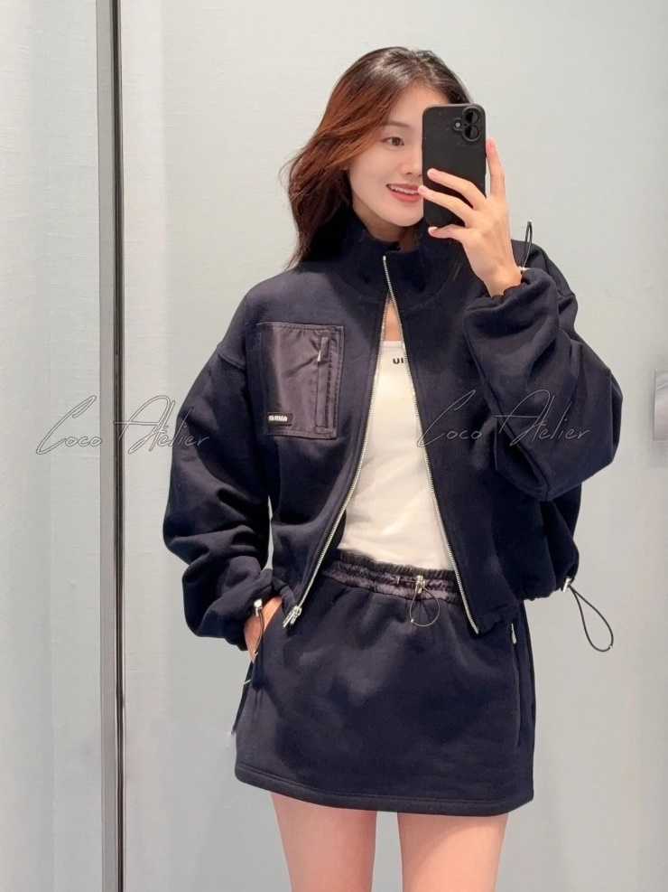 Crop zip-up & SK