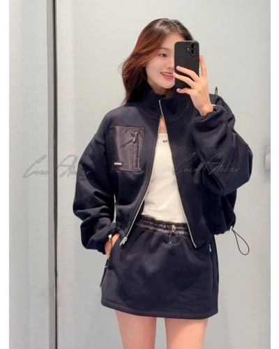 Crop zip-up & SK