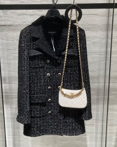 half tweed coat
