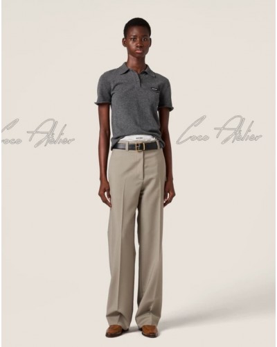 Cashmere short-sleeved pk knit
